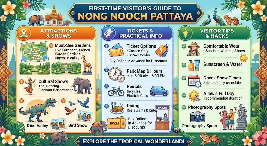 First-Time Visitor's Guide to Nong Nooch Pattaya: Attractions, Tickets & Tips